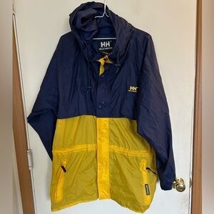 Helly Hansen medium 100%, nylon outer shell, yellow and blue jacket
